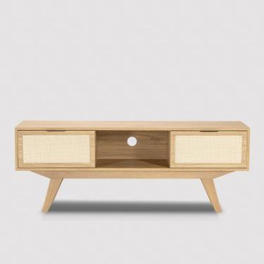 Imagem de Rack Alia 2 Portas 1 Nicho 135 cm - Casavee, Tauari - Telinha Rattan