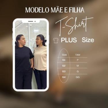 Imagem de Blusa t-shirt mae e filha - kgente, Preto, G2