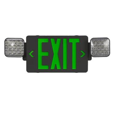 Imagem de Sinal de saída CM MZY Luz de emergência LED verde 120/277V