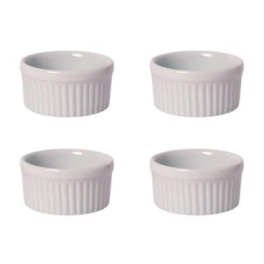 Imagem de Kit 4 Ramekin Canelado 6,5cm 90ml em Porcelana Branca - BOT ART