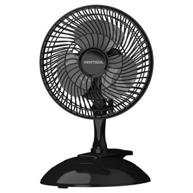 Imagem de Ventilador Mesa Mini 20Cm Ventisol Black 127V 2 Velocidades