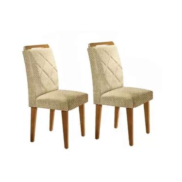 Imagem de Kit 2 Cadeiras Sala Jantar Melissa 2 Un Imbuia/Linho Turim - Rufato