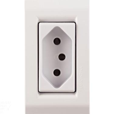 Imagem de Conjunto Para Móvel 1 Tomada 2p+t 20 A Tramontina Liz Branca Tramontina