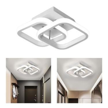 Imagem de Lustre De Teto Led Para Banheiro 24X20X12,5Cm - Branco