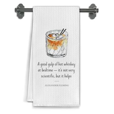 Imagem de Elefeltclave Toalhas de cozinha de coquetel de uísque, presentes para amantes de uísque, bebedores, toalhas de chá para decoração de cozinha, presentes para amantes de coquetéis, toalha de mão