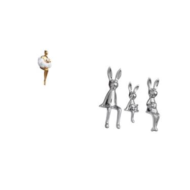 Imagem de Fenteer Escultura de Arte em Resina de, Estatueta Abstrata de, Personagem Animal Criativo, Estátua, Mesa de Escritório, Decoração de Mesa Centra