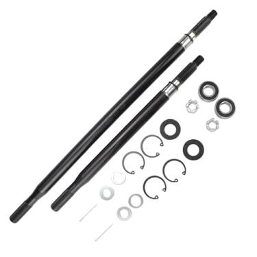 Imagem de Eixo traseiro do carrinho de golfe com kit de vedação de rolamento compatível com modelos elétricos EZGO TXTMedalist 1994-2013, para E-Z-GO lado do motorista e eixo estriado do lado do passageiro