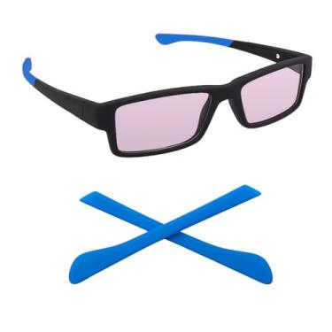 Imagem de Biyxpiv Meias auriculares de substituição para óculos de sol Oakley Kids Airdrop XS OY8003 Youth Fit, fácil instalação, Meia de orelha azul x 1 par