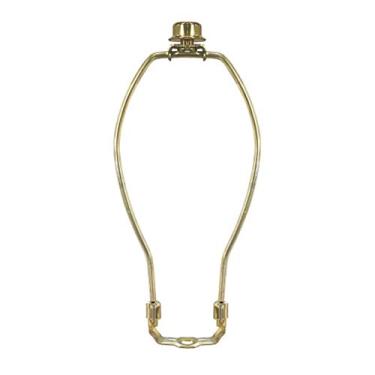 Imagem de Royal Designs, Inc. Kit de harpa para lâmpada resistente com suporte para abajur de mesa, 23 cm, base marrom polido, HA-1001-9BR-1