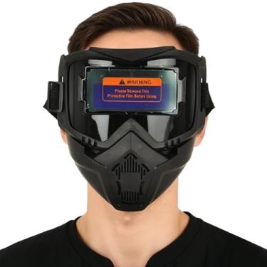 Imagem de Capacete de soldagem escurecimento automático - chapéu de soldagem escurecimento automático | Equipamento de proteção de soldador, para arco Tig Mig Plasma, carpintaria, lixamento, pintura, corte