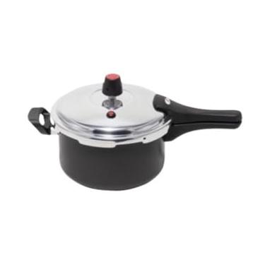 Imagem de Panela de pressão de 3,0 litros, com tampa externa, revestimento antiaderente de Teflon, preta, 5 camadas