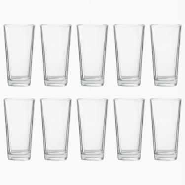 Imagem de Kit 10 Copo Vidro Resistente 260ml Drink Moderno - Dona Laura