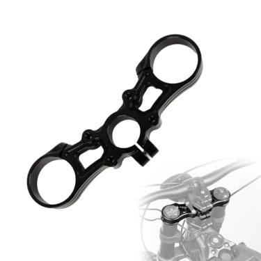 Imagem de PSLER Braçadeira superior de árvore tripla – placa frontal modificada, serve para Segway X160/X260 Dirt Bike, Light Bee X/S, serve para garfos DNM KKE (não para RST), preto