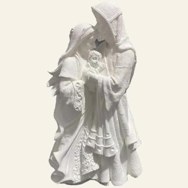 Imagem de Kit 5 Imagem Sagrada Família Ternura 20cm Gesso Cru