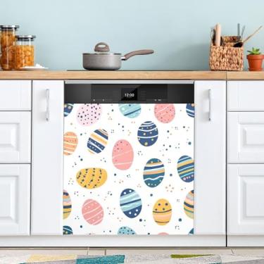 Imagem de ATTX Capa magnética de ovos de páscoa, 58,4 cm C x 66 cm A decoração da capa frontal da máquina de lavar louça, decalques de armário doméstico eletrodomésticos adesivos #191