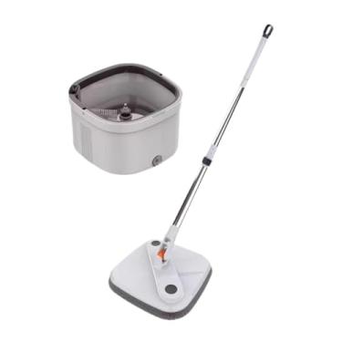 Imagem de SiaBiced Conjunto de Balde de Esfregão com Cabeça de Esfregão Giratória de 360 Graus, Cabo Estendido Ajustável, Esfregão Autotorcedor, Esfregão Limpo para Cozi