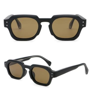 Imagem de VFDHN Óculos de Sol Fashion Polarizados Cp Acetato Retro Feminino Masculino Marrom Cinza UV400(2)