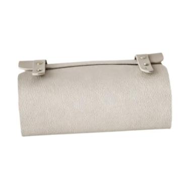 Imagem de Baoblaze Porta-lenços de papel com capa protetora, organizador de guardanapos, dispensador de guardanapos em couro PU para banheiro de hotel e mesa de, Cinza Claro