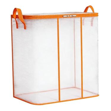 Imagem de Baoblaze Saco de armazenamento de roupas, e ideal para mudanças, com alça para organizar cobertores, suéteres e edredons sazonais, 65cm X 55cm X 70cm