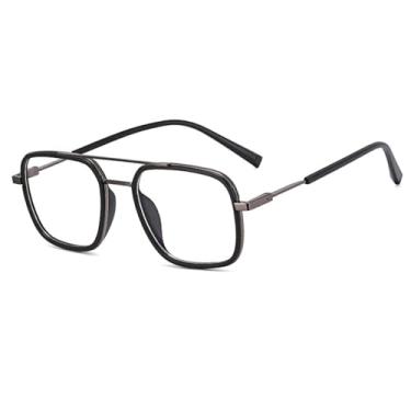 Imagem de Armação de óculos de metal da moda masculina, tamanho grande, com dobradiça de mola (5)