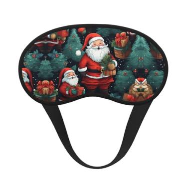 Imagem de Máscara de dormir blecaute com estampa de homem de Natal fofo máscara de luz macia para dormir meditação viagem ioga