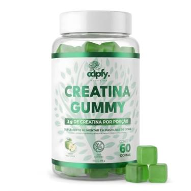 Imagem de Creatina Gummy Capfy Nutrition 60 Gomas Zero Açúcar Sabor Maçã Verde 100% Pura 3g de Creatina Monohidratada por Dose