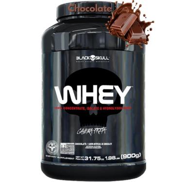 Imagem de Whey Protein Black Skull 3W Pote 900g Isolado Hidrolisado Concentrado Suplemento Proteína Musculação-Unissex
