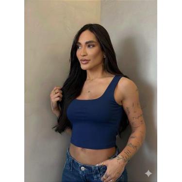 Imagem de Cropped Mirela Suplex de Poliamida - Blusa Feminina Estilo Moderno - n
