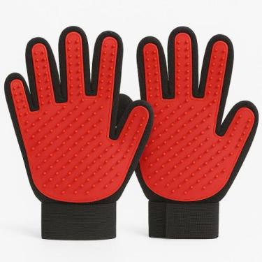 Imagem de Kit 2 Luvas Tira Pelos Pet Cães E Gatos Banho E Escovação - Mimos Pet