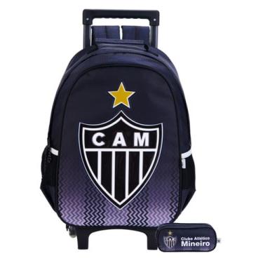 Imagem de Kit Escolar Atlético Mineiro Mochila De Rodas + Estojo Duplo - Xeryus