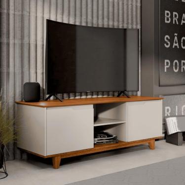 Imagem de Rack Balcão Sala Tokyo Off White/freijo