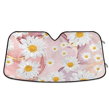 Imagem de Guarda-sol de carro de papel de parede colorido, para-sol de para-brisa dobrável, para-sol para para-brisas SUV, acessórios de resfriamento de carro