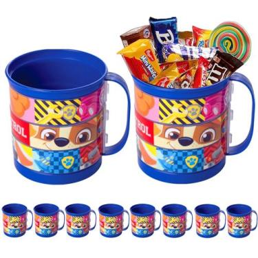 Imagem de Kit 10 Caneca Infantil Patrulha Canina Decoração Festa Infantil - Plas