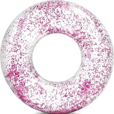 Imagem de Boia Circular com Glitter 56cm Adulto e Criança Decoração para Festas, Painel Instagramável e Piscina Verão & Fim de Ano