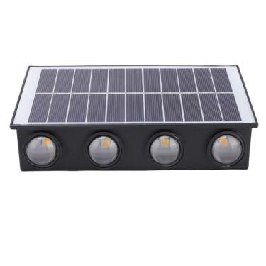 Imagem de RiToEasysports Luzes de Parede Solares, 8 Contas de Lâmpada, Arandela de Parede Solar para Pátio, Varanda, Quintal, Deck, Porta de Jardim, Garagem
