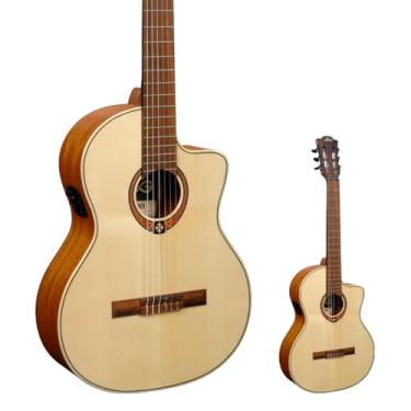 Imagem de Violão Eletroacústico Lâg Tramontane Clássico Cutaway OC88CE Natural Satin Nylon Tampo Spruce Maciço Corpo Khaya Africano Fundo e Laterais Khaya Escala Brown BrankoWood Preamp Stage