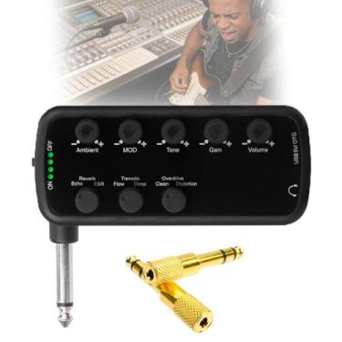 Imagem de Amplificador De Guitarra EléTrica Com Entrada Para Fone De Ouvido,Suporta GravaçãO Interna,Oferece Sons Limpos,Overdrive E DistorçãO,AléM De 3 Timbres Com Efeitos De Delay, Reverb,Chorus E Tremolo