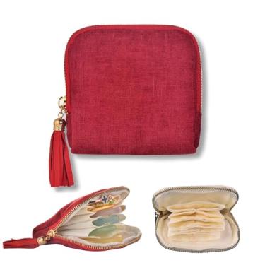 Imagem de podafu Estojo pequeno de joias de viagem para homens e mulheres, bolsa organizadora de veludo macio para colares, pulseiras e brincos, porta-joias antiarranhões e portátil para viagens e uso diário