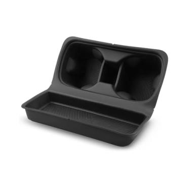 Imagem de Caixa de armazenamento de console central adequada para modelos Land Rover Defender 90/110/130 2022-2025, porta-copos de carregamento sem fio com controle central (Defender 2022-2024 preto)