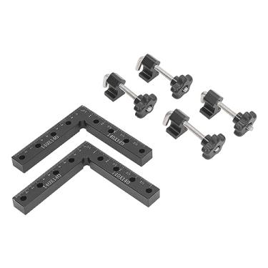 Imagem de 90 graus de posicionamento quadrado liga de alumínio braçadeira de ângulo reto ferramenta de marcenaria para montagem de móveis de gabinete projetos DIY à prova de ferrugem