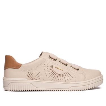 Imagem de Tênis Feminino Pegada Couro Calce Fácil Trip Bege/Marrom-Feminino