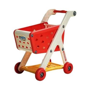 Imagem de Carrinho De Compras Infantil Para Meninas E Meninos, Brinquedo De Trol