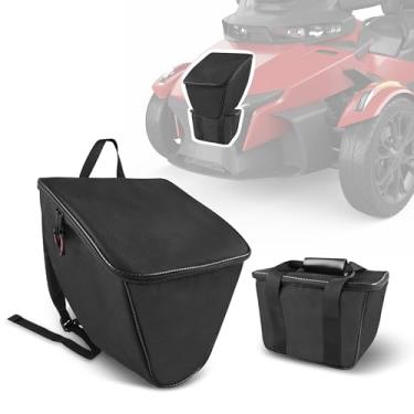 Imagem de Proyoureye Bolsa de carga de armazenamento frontal para Can Am Spyder RT/RTL/RTS (2020+), bolsa de bagagem removível com alças de mochila, organizador de porta-malas à prova d'água (conjunto de 2)