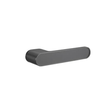 Imagem de Moderna série de cores contrastantes simples fechadura ecológica quarto banheiro porta porta de madeira fechadura magnética silenciosa mecânica (fechadura cinza alça redonda)