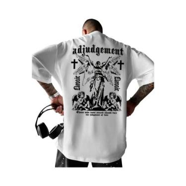 Imagem de Camiseta Masculina De Verão Angel Cross Confortável E Respirável Com G