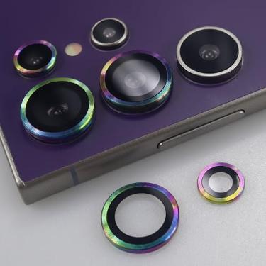 Imagem de BONVAN Para Samsung Galaxy S24 Ultra Protetor de Lente de Câmera Metal Cristal Vidro Temperado Acessórios Capa para (Colorido, S24 Ultra)