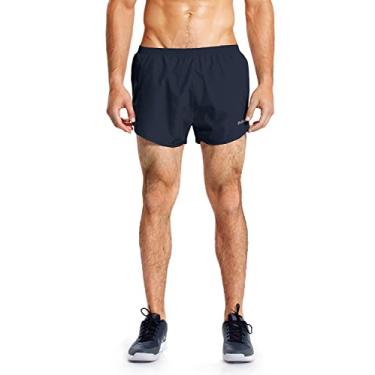 Imagem de baleaf Short masculino de corrida de 7,6 cm para academia, secagem rápida, atlético, bolso para treino, leve, 01 - Azul-marinho, P