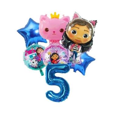 Imagem de Conjunto De Balões Gabby Dollhouse Para Meninas Decoração De Festa De 