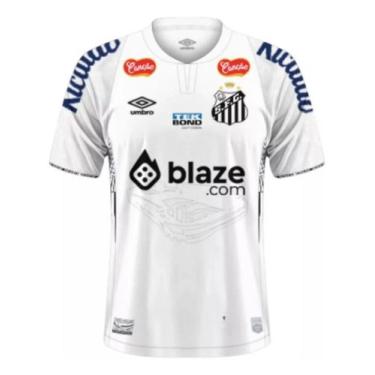 Imagem de Camisa Santos Branca 24/25 Com Nome Neymar Jr 10 Patrocínios - OFICIAS