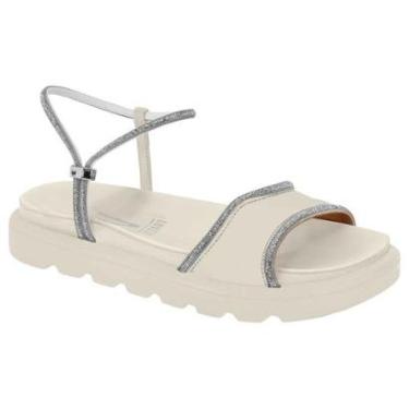 Imagem de Sandália Papete Feminina Branco Off Cristal Vizzano 6459.136-Feminino